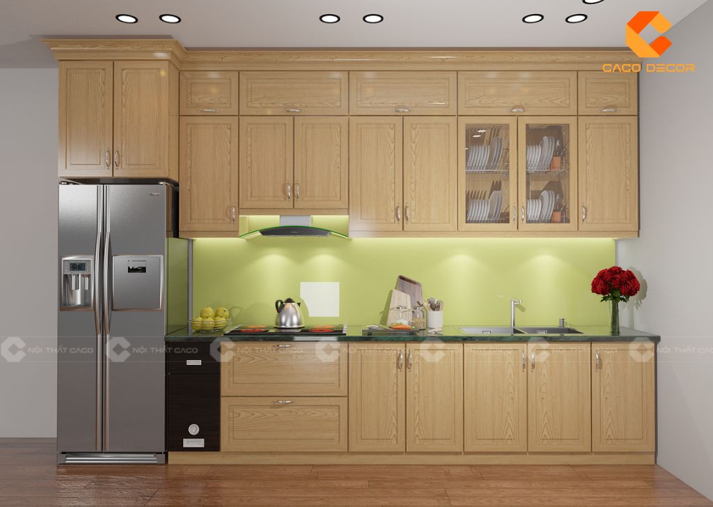 Tủ Bếp Gỗ Tự Nhiên Đẹp Cao Cấp Đắt Không? Giá Thực Tế 13