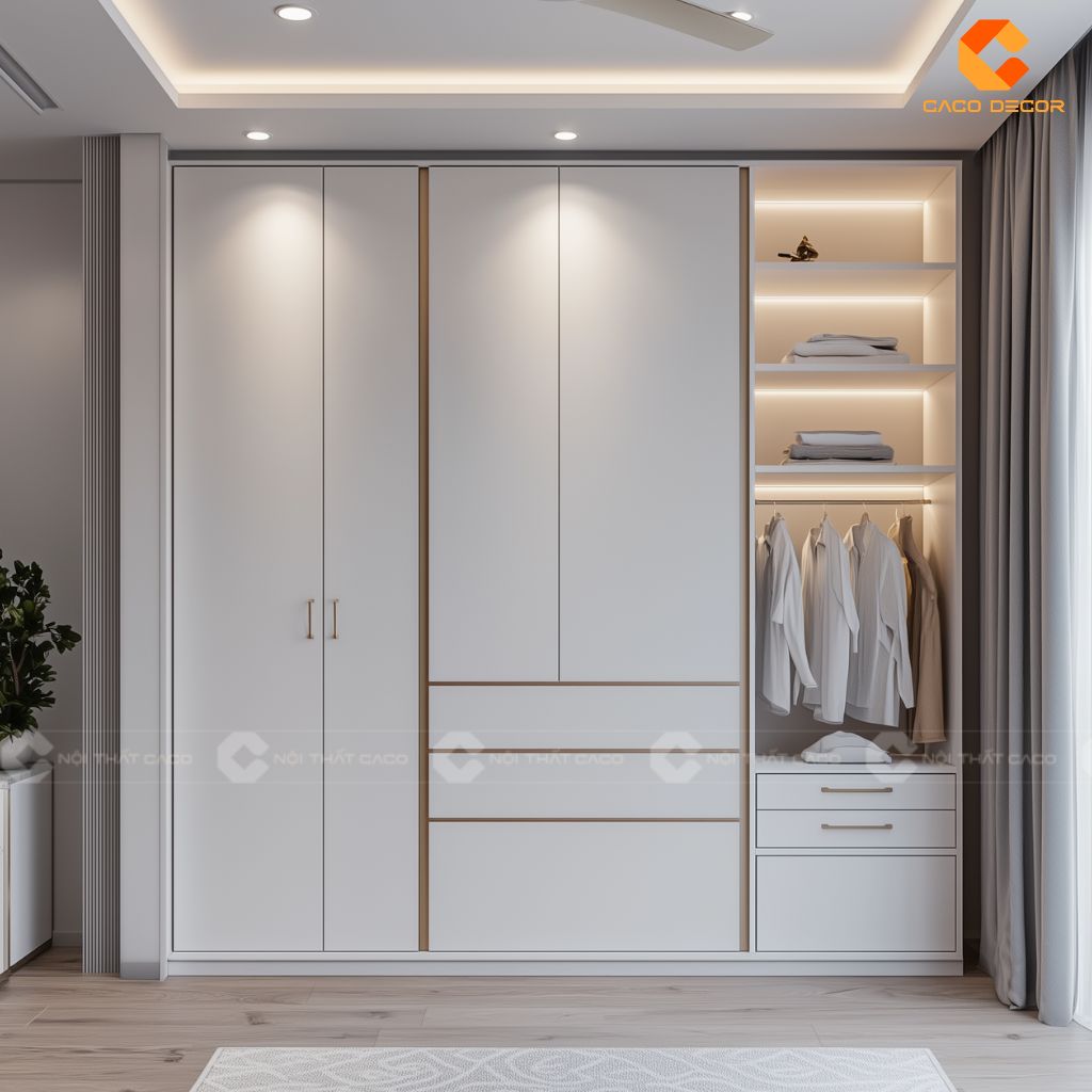 Cải Tạo Phòng Ngủ Với 25+ Mẫu Tủ Quần Áo Gỗ Công Nghiệp Đẹp 17