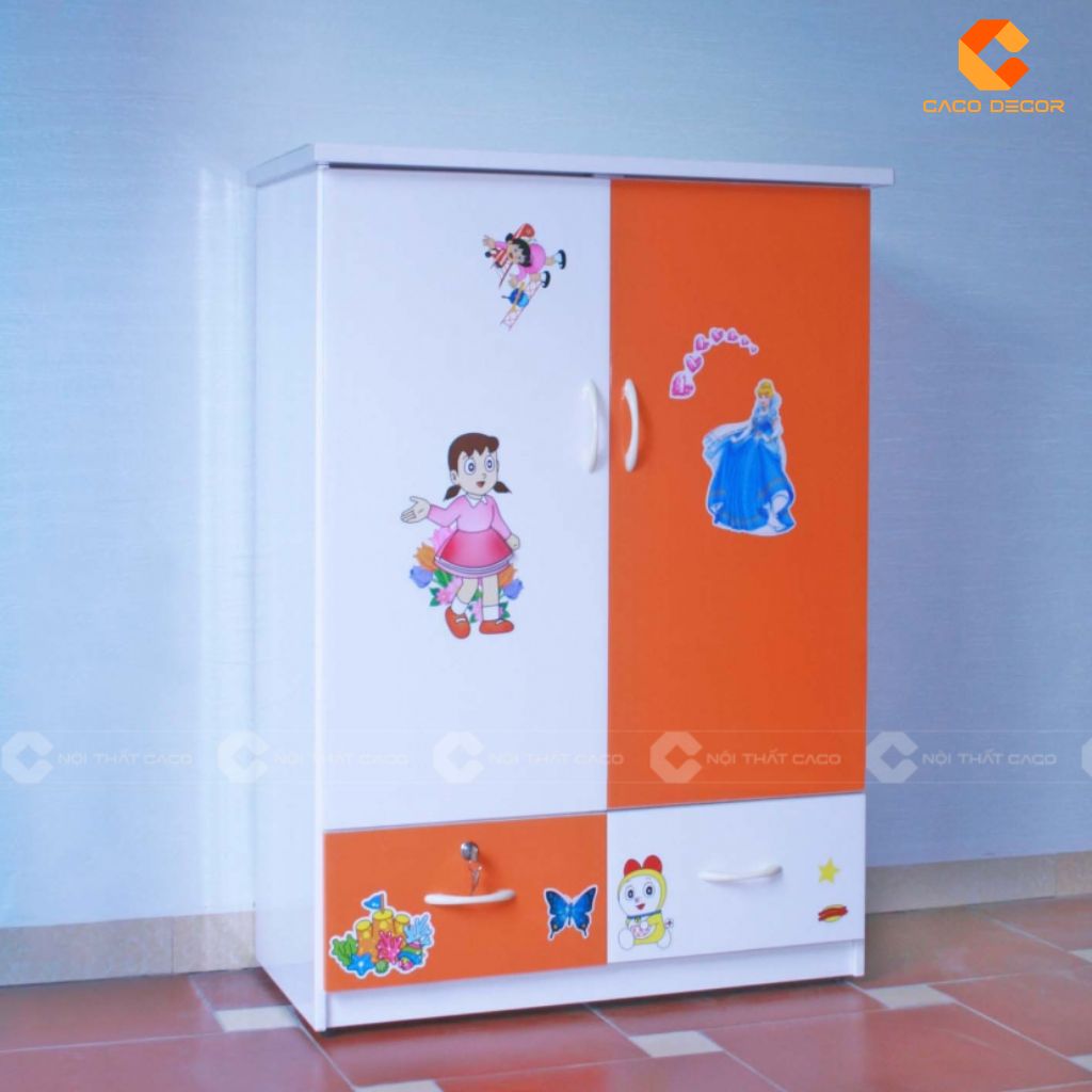 Thiết kế tủ trẻ em bằng nhựa có đa dạng màu sắc