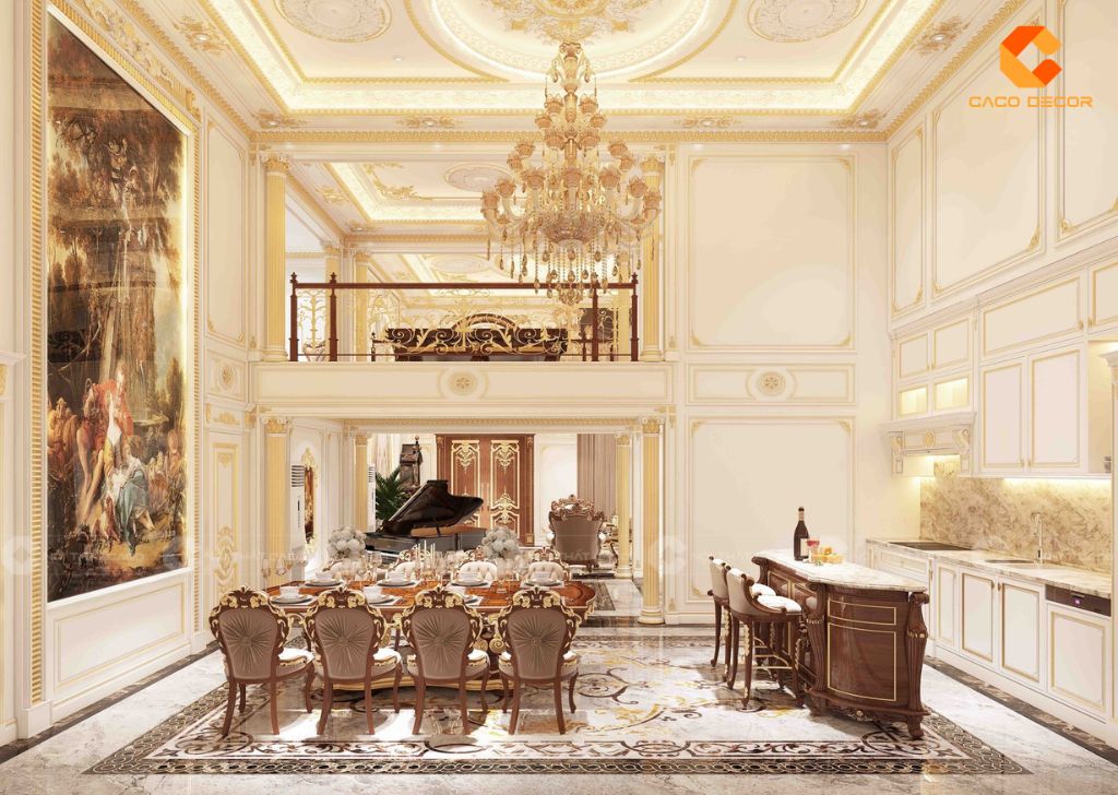 Thiết kế nội thất biệt thự phong cách cổ điển sang trọng