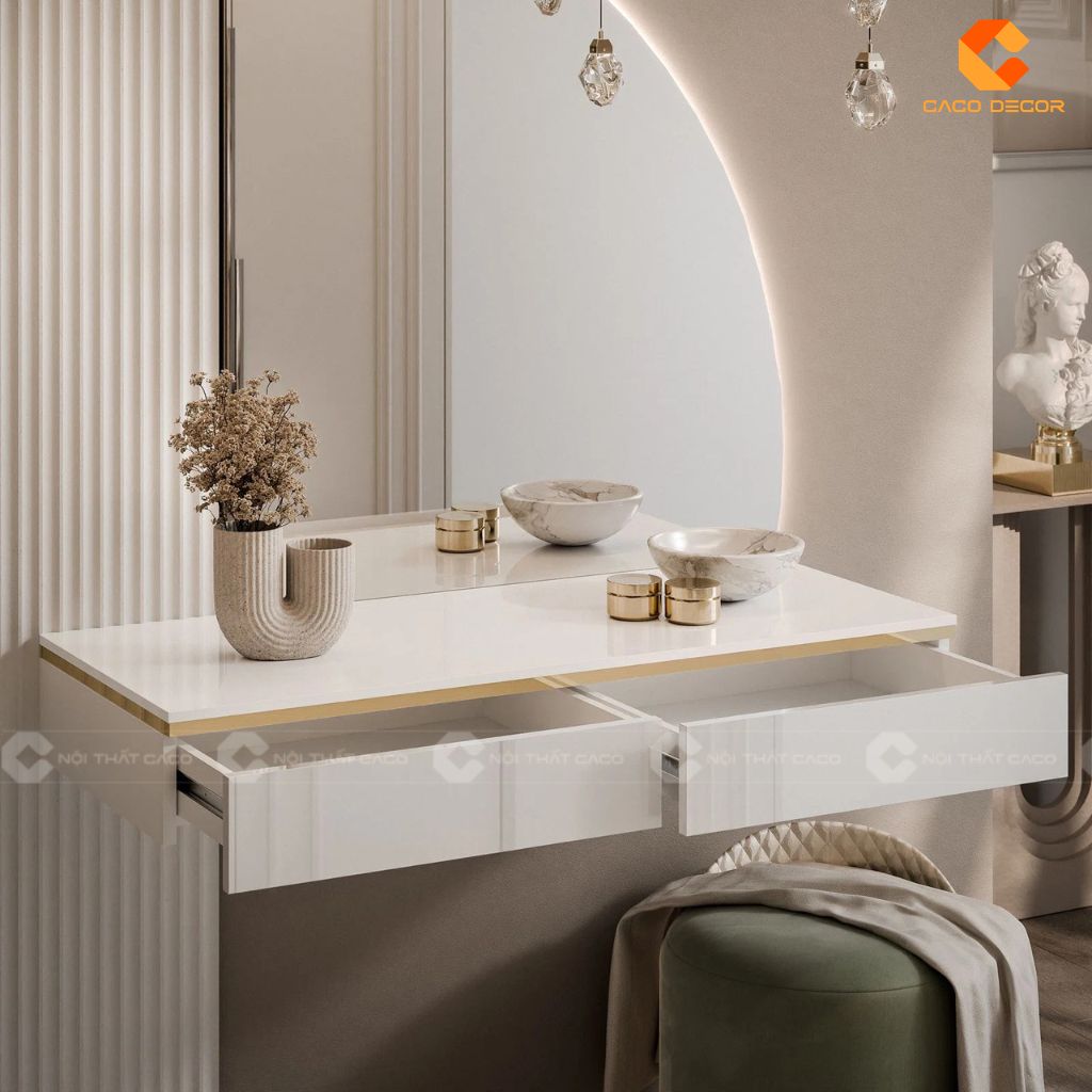 Mẫu bàn phấn treo thiết kế hộc kéo tiện dụng