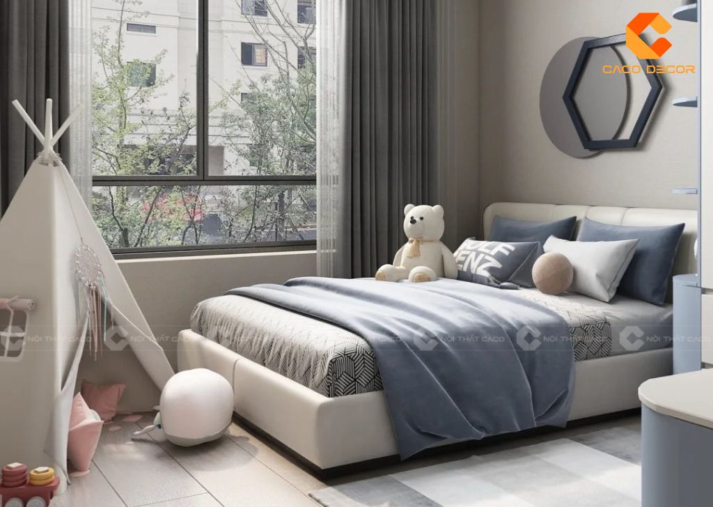 Mẫu giường trẻ em kích thước 1m4 hiện đại