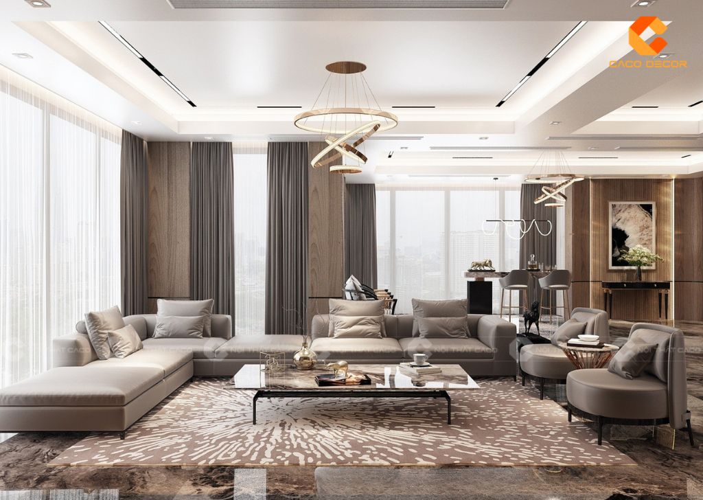 Thiết kế nội thất biệt thự cho phòng khách