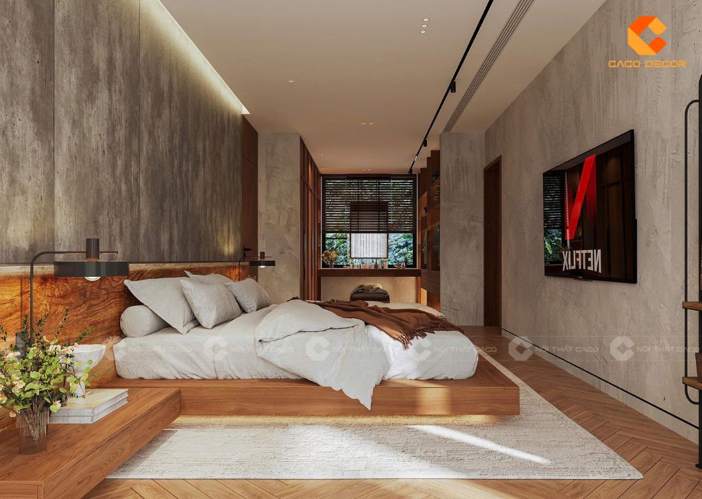 Mẫu thiết kế phòng ngủ cho nội thất biệt thự