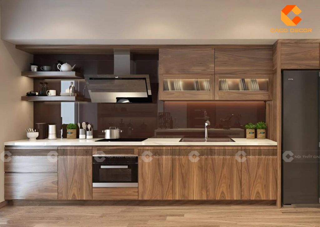 Tủ Bếp Gỗ Tự Nhiên Đẹp Cao Cấp Đắt Không? Giá Thực Tế 18