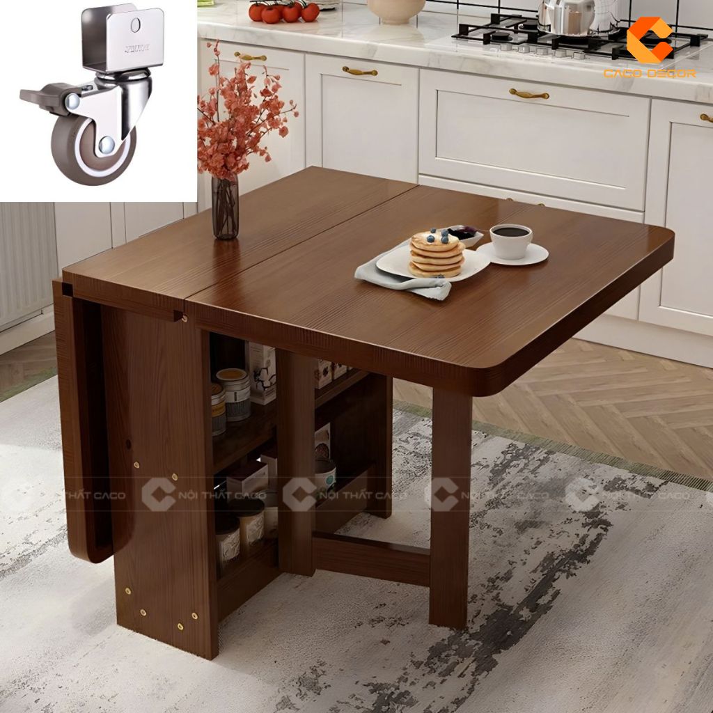 Bàn Ăn Gấp Gọn Gỗ Tự Nhiên BA071 5