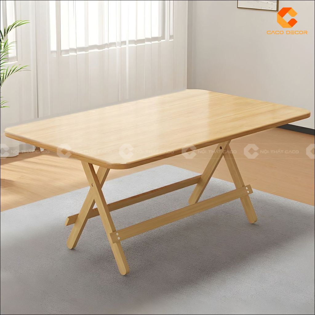 Bàn Ăn Gỗ Tự Nhiên BA073 Thiết Kế Gấp Gọn Tiện Dụng 1