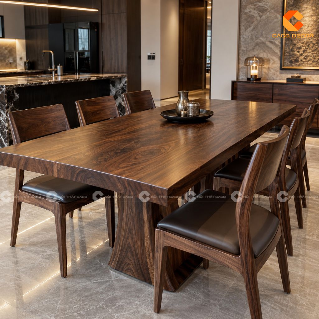 Mẫu Bàn Ăn Gỗ Đẹp: Gợi Ý Cho Chung Cư, Nhà Phố, Biệt Thự 16