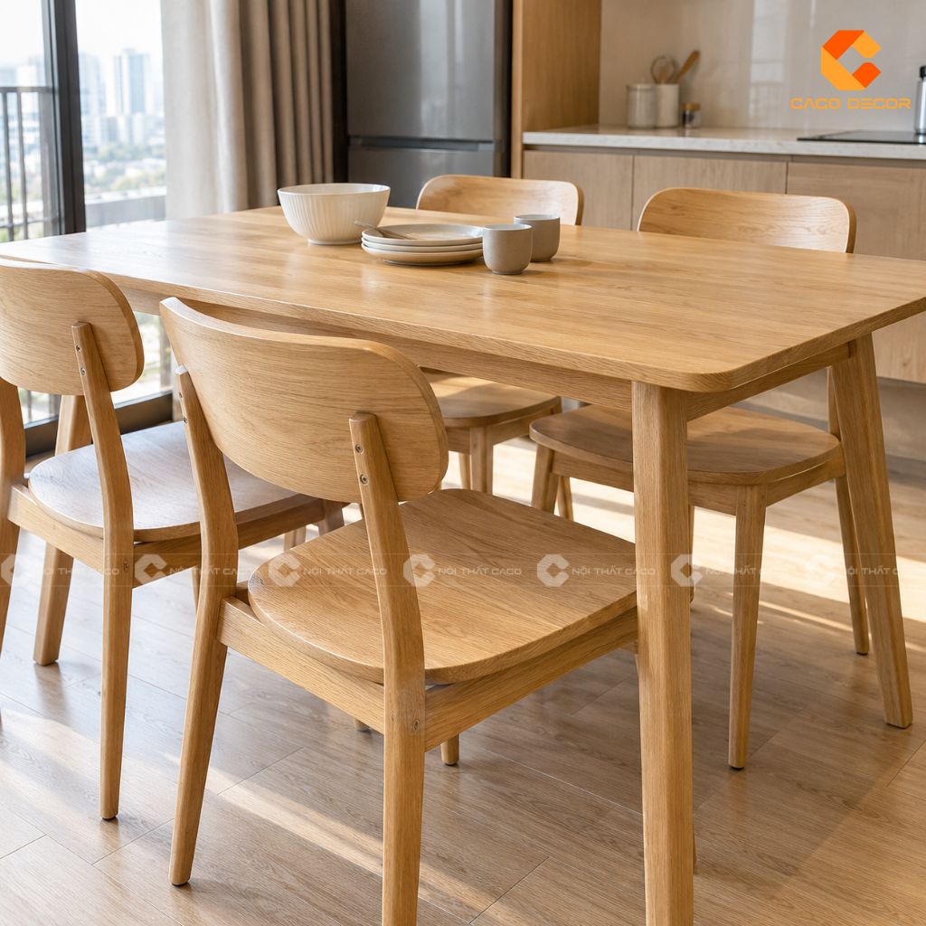 Mẫu Bàn Ăn Gỗ Đẹp: Gợi Ý Cho Chung Cư, Nhà Phố, Biệt Thự 19