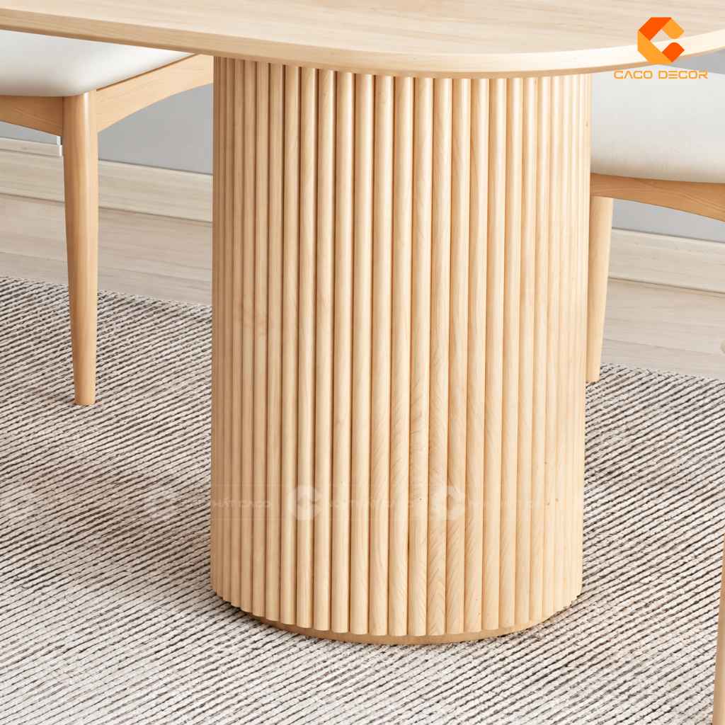 Chân trụ vững chắc của bàn ăn gỗ tự nhiên BA074