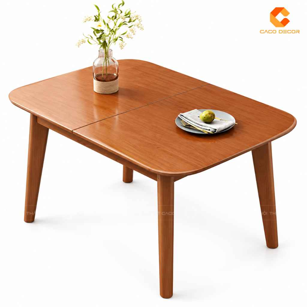 Bàn Ăn Gỗ Tự Nhiên BA078 Thiết Kế Kéo Dài Thông Minh 7