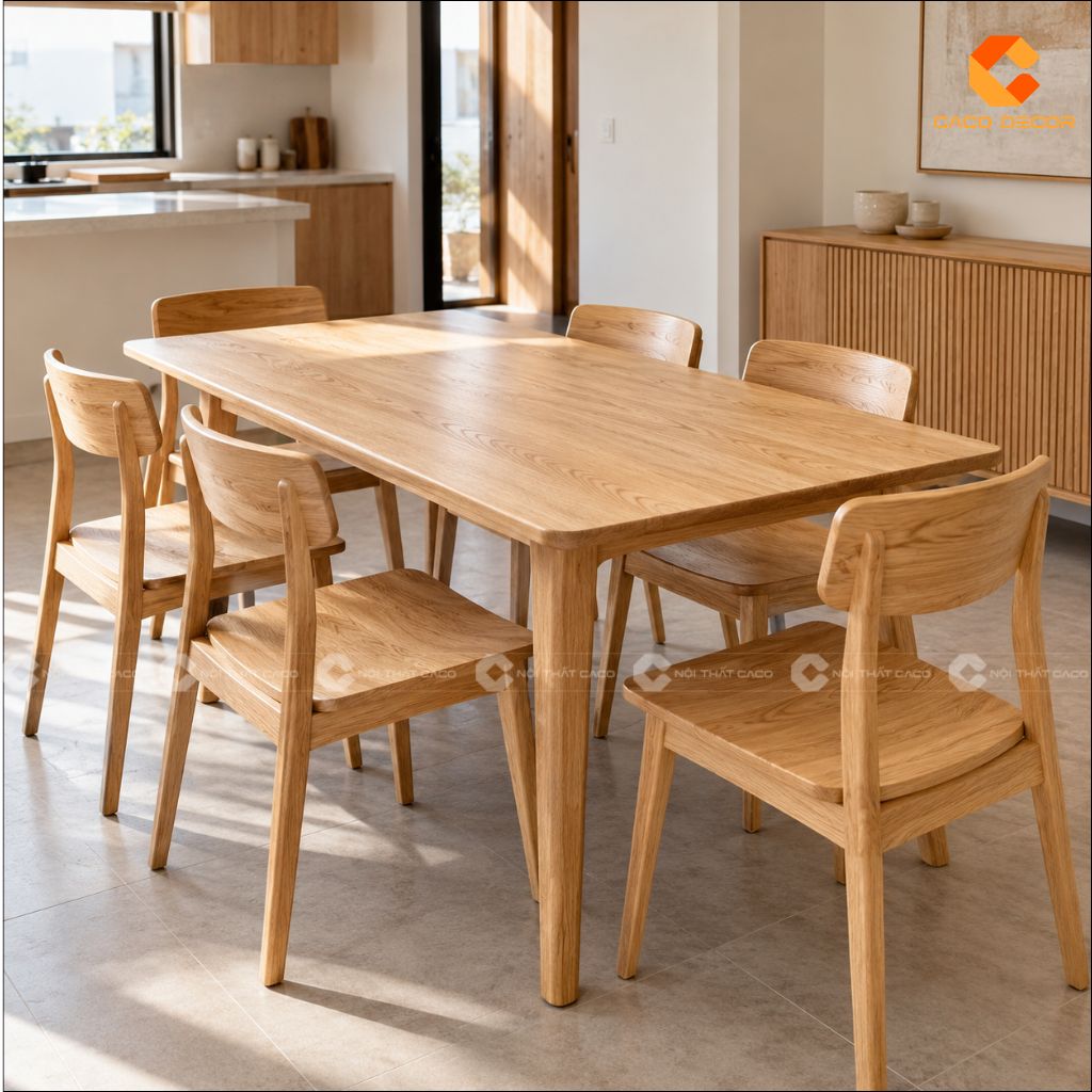 Mẫu Bàn Ăn Gỗ Đẹp: Gợi Ý Cho Chung Cư, Nhà Phố, Biệt Thự 23