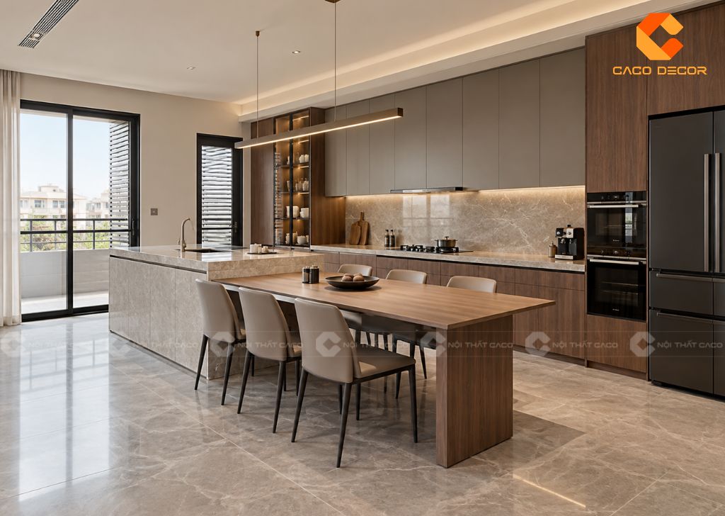 Bàn Đảo Kết Hợp Bàn Ăn: 15 Mẫu Đẹp, Kích Thước Chuẩn 6