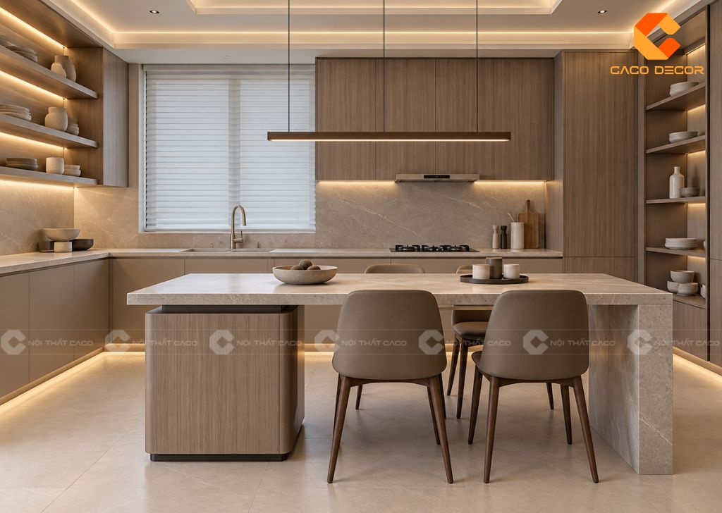 Bàn Đảo Kết Hợp Bàn Ăn: 15 Mẫu Đẹp, Kích Thước Chuẩn 11