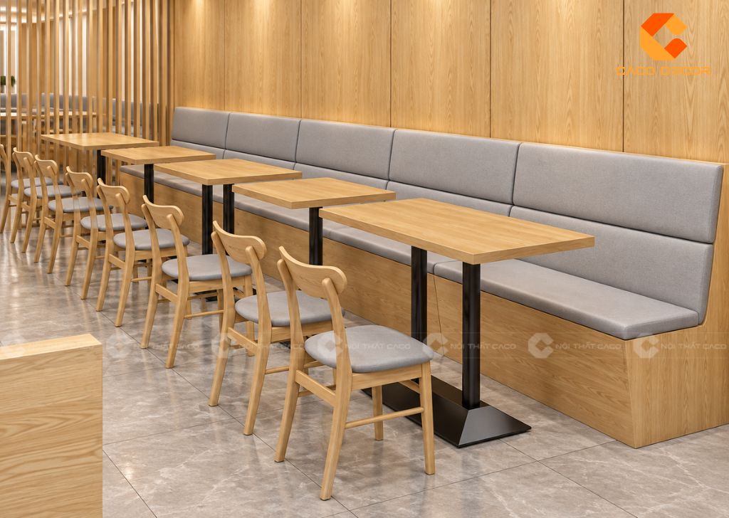 Bàn Ghế Quán Ăn: 25 Mẫu Đẹp, Bền Cho Từng Loại Quán 7