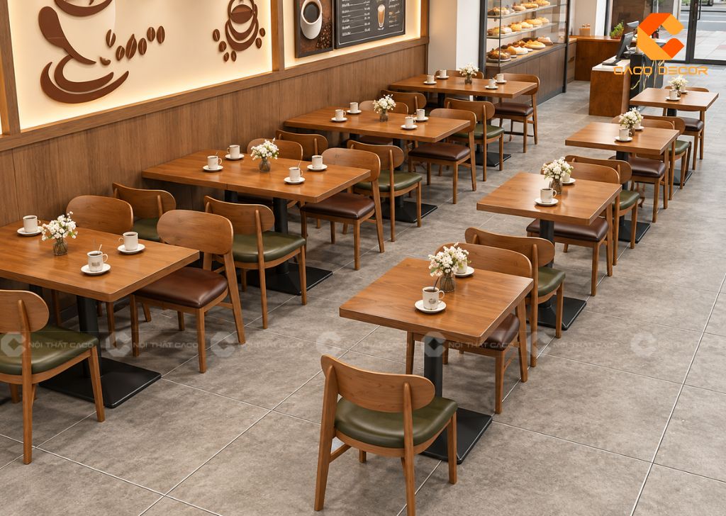 Bàn Ghế Quán Ăn: 25 Mẫu Đẹp, Bền Cho Từng Loại Quán 16