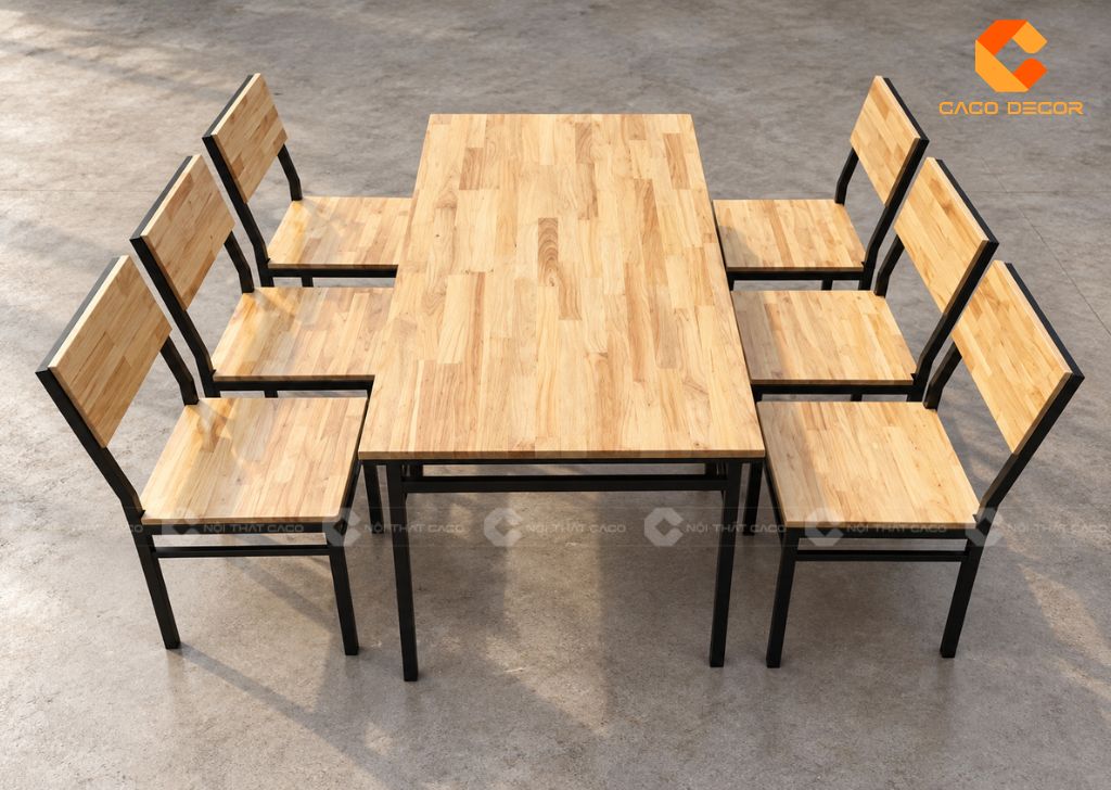 Bàn Ghế Quán Ăn: 25 Mẫu Đẹp, Bền Cho Từng Loại Quán 8