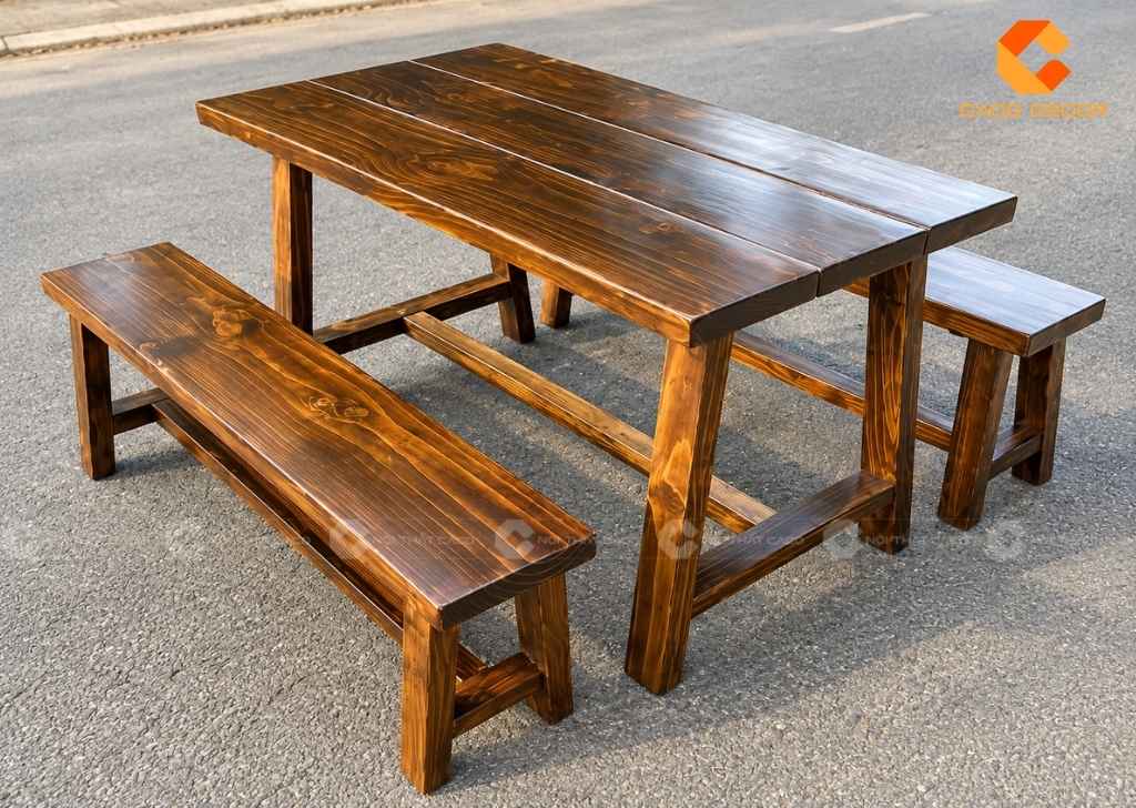 Bàn Ghế Quán Ăn: 25 Mẫu Đẹp, Bền Cho Từng Loại Quán 1