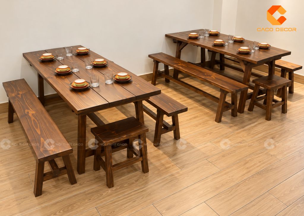 Bàn Ghế Quán Ăn: 25 Mẫu Đẹp, Bền Cho Từng Loại Quán 14