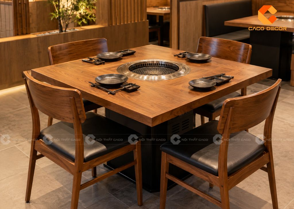 Bàn Ghế Quán Ăn: 25 Mẫu Đẹp, Bền Cho Từng Loại Quán 12