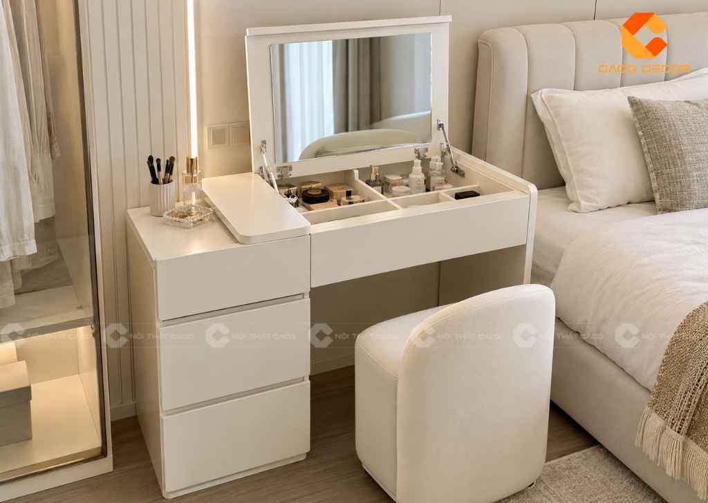 Bàn Trang Điểm Gương Gập: Mẫu Đẹp, Kích Thước, Giá 12