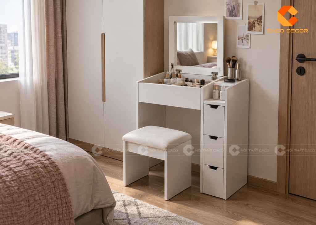 Bàn Trang Điểm Gương Gập: Mẫu Đẹp, Kích Thước, Giá 22