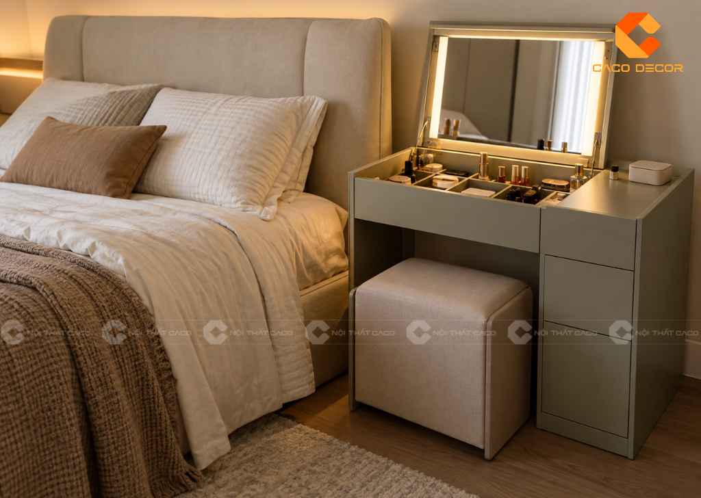 Bàn Trang Điểm Gương Gập: Mẫu Đẹp, Kích Thước, Giá 8