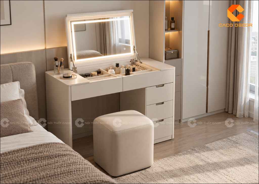 Bàn Trang Điểm Gương Gập: Mẫu Đẹp, Kích Thước, Giá 17