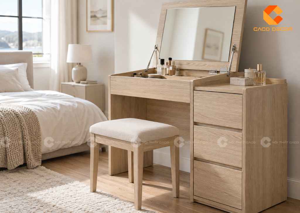 Bàn Trang Điểm Gương Gập: Mẫu Đẹp, Kích Thước, Giá 9