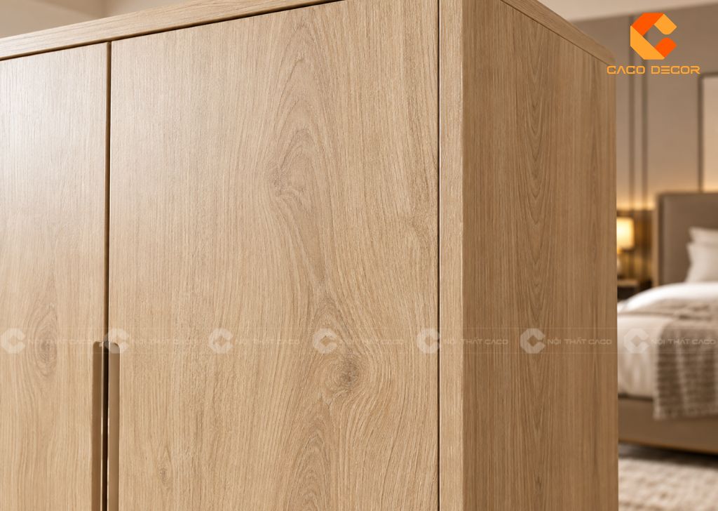 Cận bề mặt ván tủ quần áo 1m2