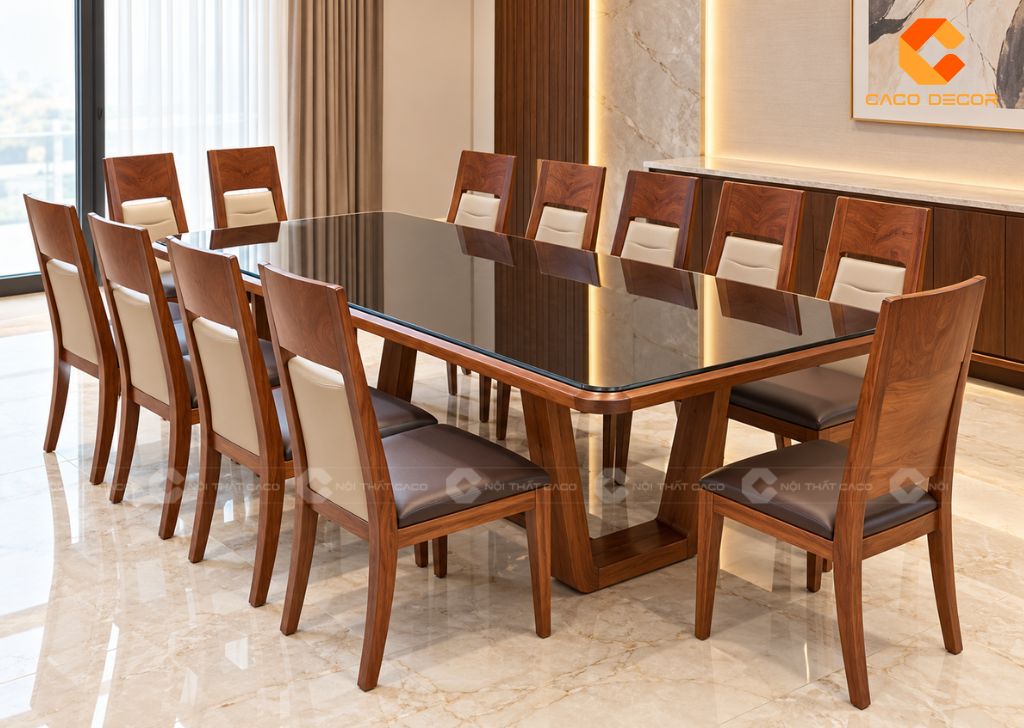 25 Mẫu Bộ Bàn Ăn 10 Ghế Đẹp, Hiện Đại Cho Phòng Ăn Rộng 6
