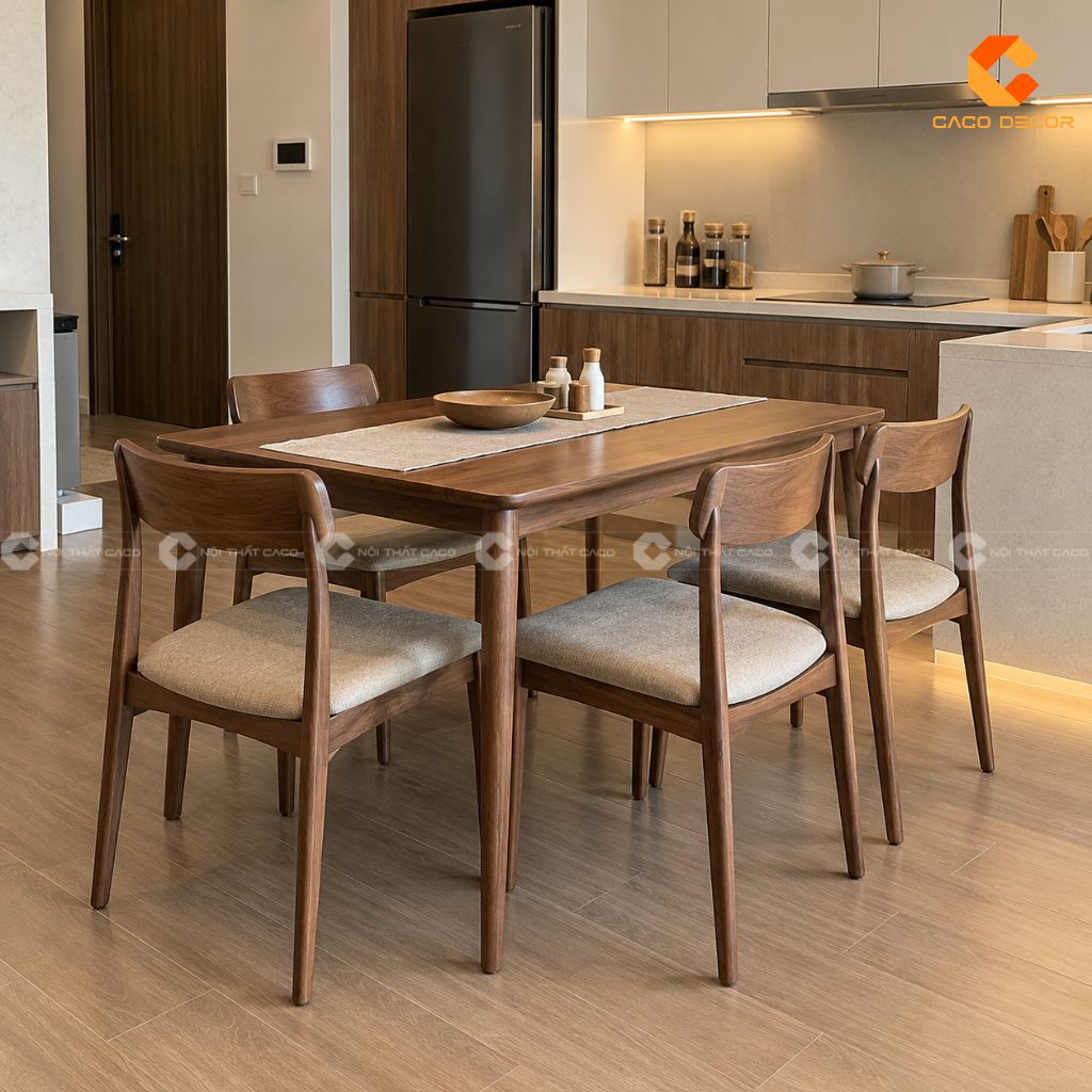 Mẫu Bàn Ăn Gỗ Đẹp: Gợi Ý Cho Chung Cư, Nhà Phố, Biệt Thự 14