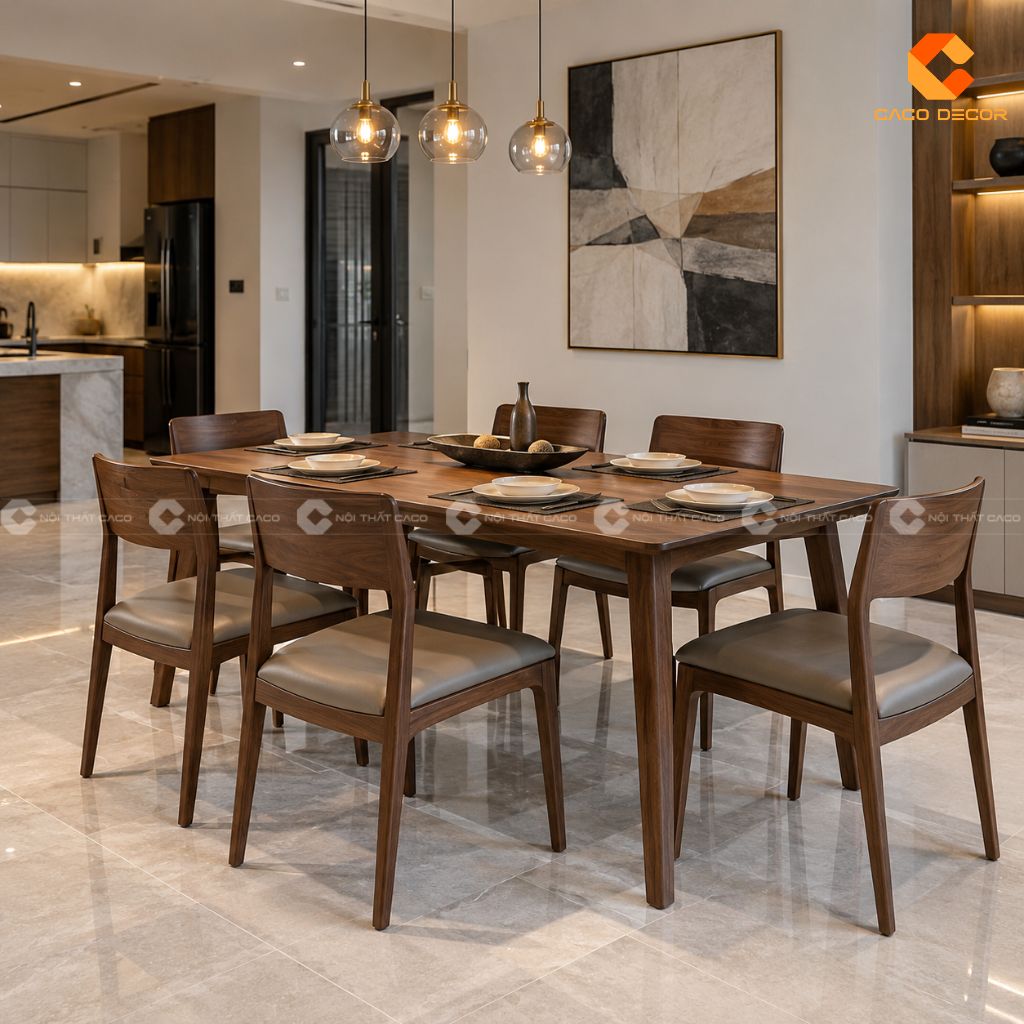 Mẫu Bàn Ăn Gỗ Đẹp: Gợi Ý Cho Chung Cư, Nhà Phố, Biệt Thự 11