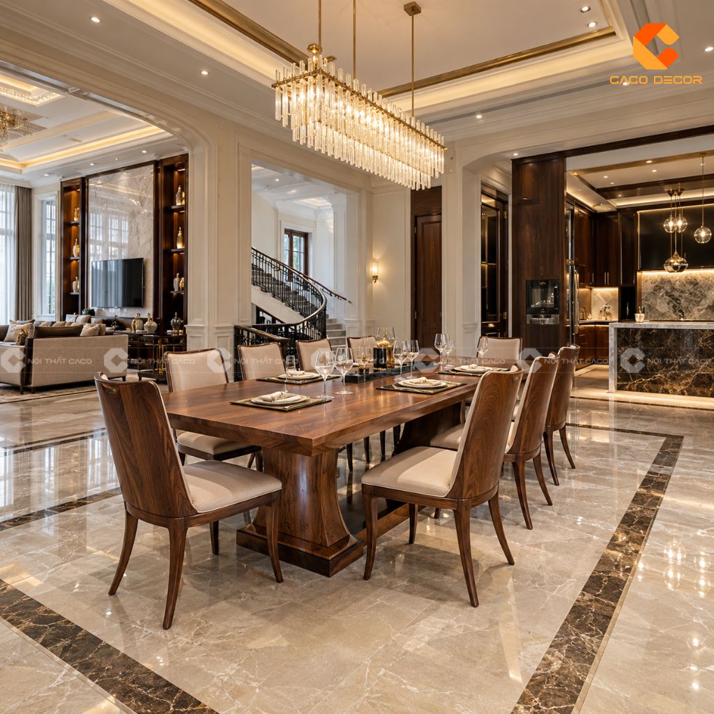 Mẫu Bàn Ăn Gỗ Đẹp: Gợi Ý Cho Chung Cư, Nhà Phố, Biệt Thự 8