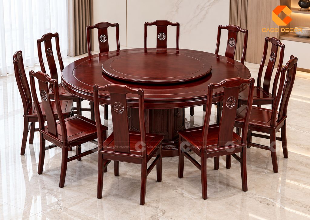 25 Mẫu Bộ Bàn Ăn 10 Ghế Đẹp, Hiện Đại Cho Phòng Ăn Rộng 23