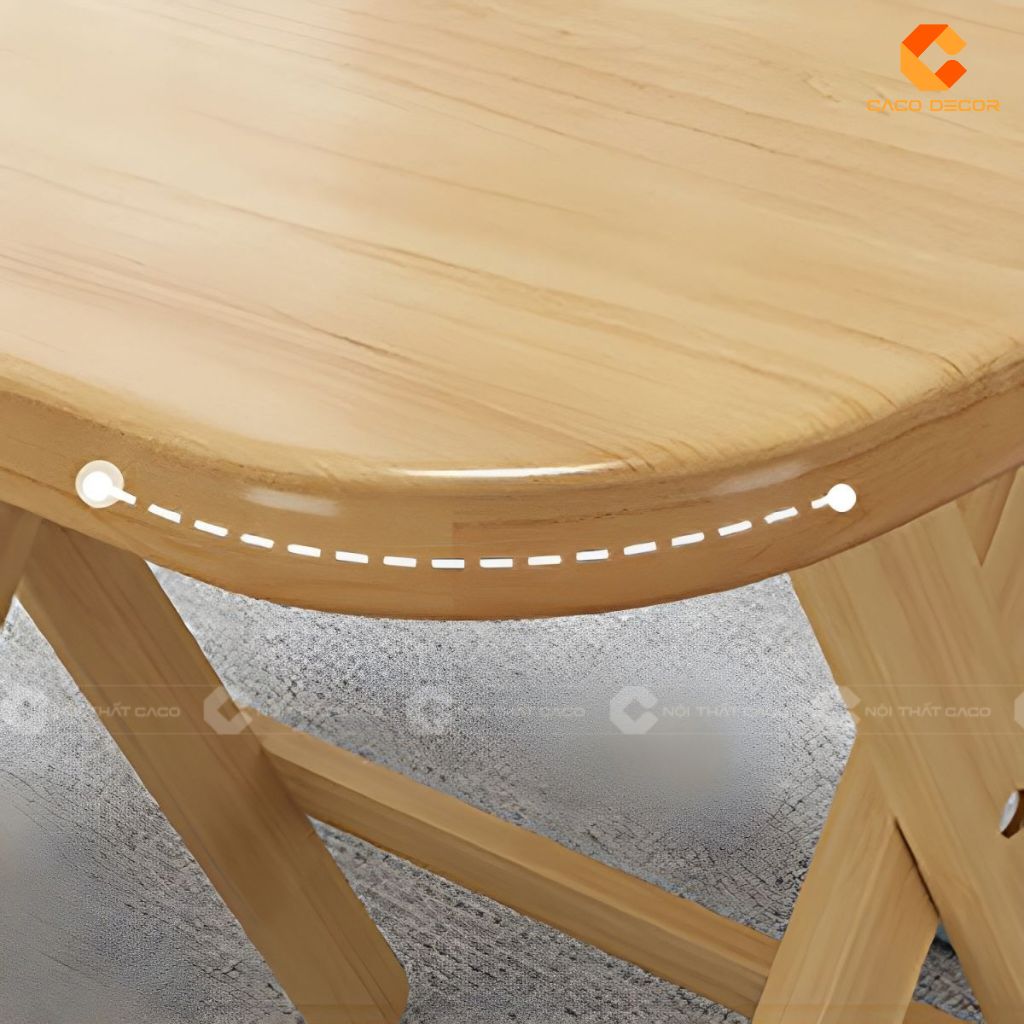 Bàn Ăn Gỗ Tự Nhiên BA073 Thiết Kế Gấp Gọn Tiện Dụng 4