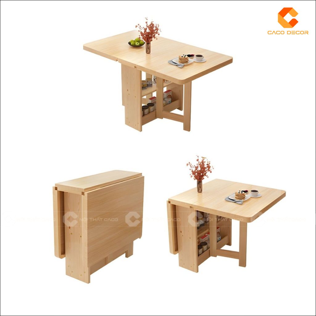 Bàn Ăn Gấp Gọn Gỗ Tự Nhiên BA071 7