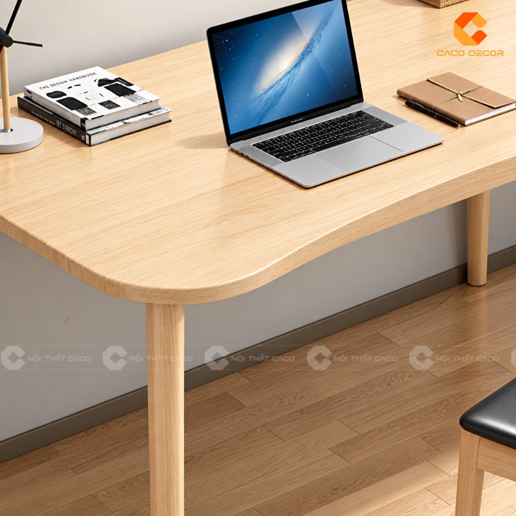 Bàn Học Trẻ Em Gỗ Tự Nhiên BHTE059 Bo Cong Hiện Đại 7