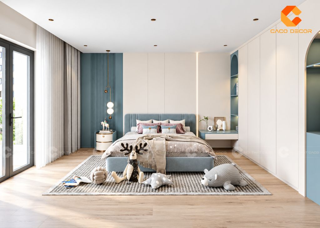 Thiết Kế Phòng Ngủ Trẻ Em Chung Cư Happy Valley 80m2 2