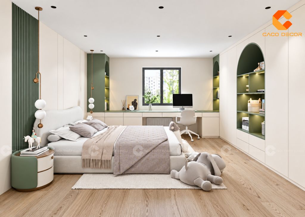 Thiết Kế Phòng Ngủ Trẻ Em Chung Cư Happy Valley 80m2 3