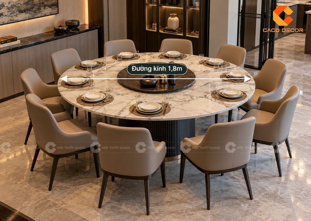 25 Mẫu Bộ Bàn Ăn 10 Ghế Đẹp, Hiện Đại Cho Phòng Ăn Rộng 22