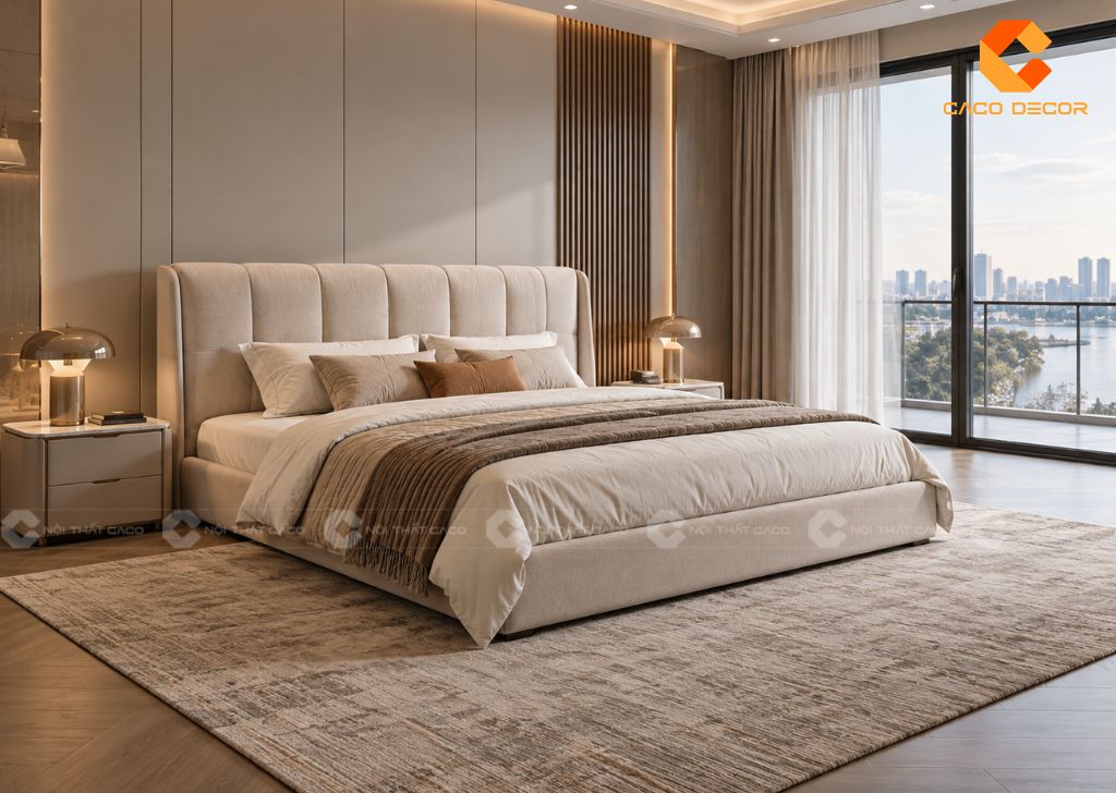 Nên Mua Giường Ngủ Bọc Nệm Đầu Giường Hay Đầu Gỗ Trơn? 6