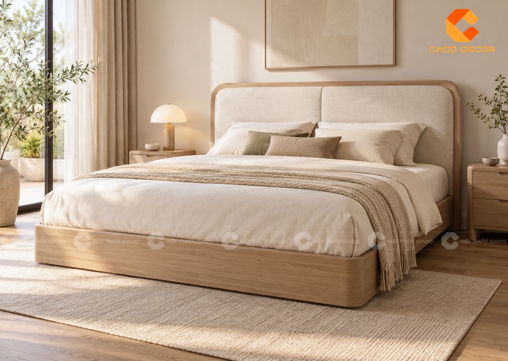 Nên Mua Giường Ngủ Bọc Nệm Đầu Giường Hay Đầu Gỗ Trơn? 7