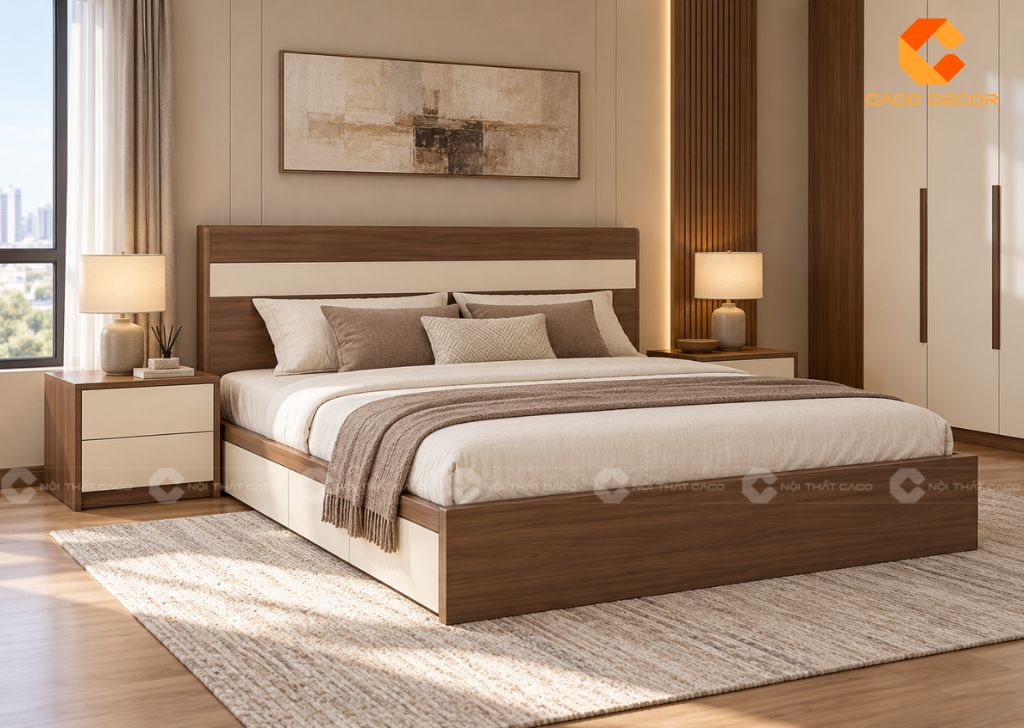 Nên Mua Giường Ngủ Bọc Nệm Đầu Giường Hay Đầu Gỗ Trơn? 13