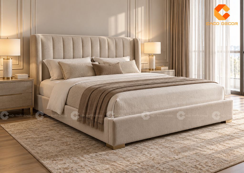 Nên Mua Giường Ngủ Bọc Nệm Đầu Giường Hay Đầu Gỗ Trơn? 12