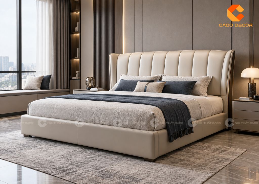 Nên Mua Giường Ngủ Bọc Nệm Đầu Giường Hay Đầu Gỗ Trơn? 15