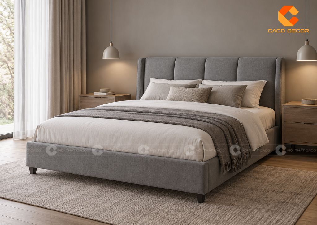 Nên Mua Giường Ngủ Bọc Nệm Đầu Giường Hay Đầu Gỗ Trơn? 21