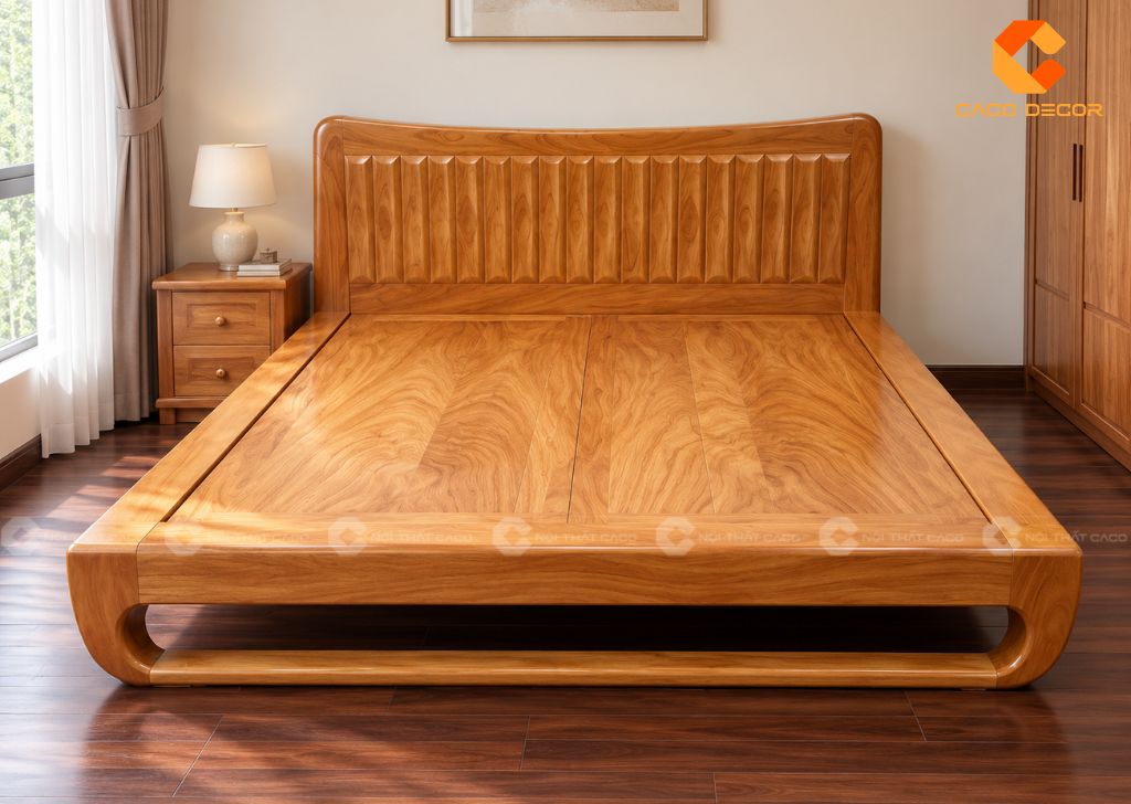 20 Mẫu Giường Ngủ Gỗ Gõ Đỏ Đẹp, Cao Cấp, Chất Lượng 20