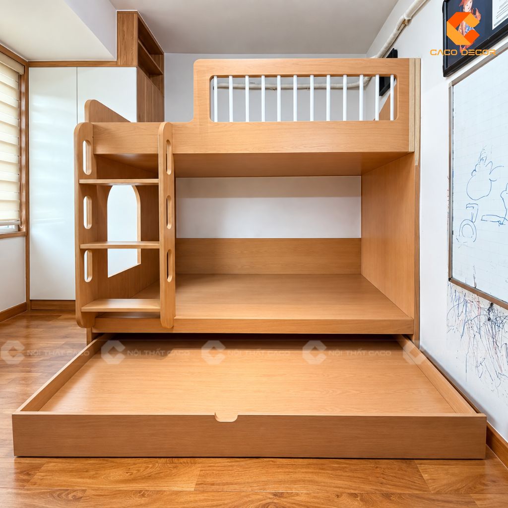 Giường tầng 3in1 có giường kéo của anh Thịnh tại chung cư Ehome 3