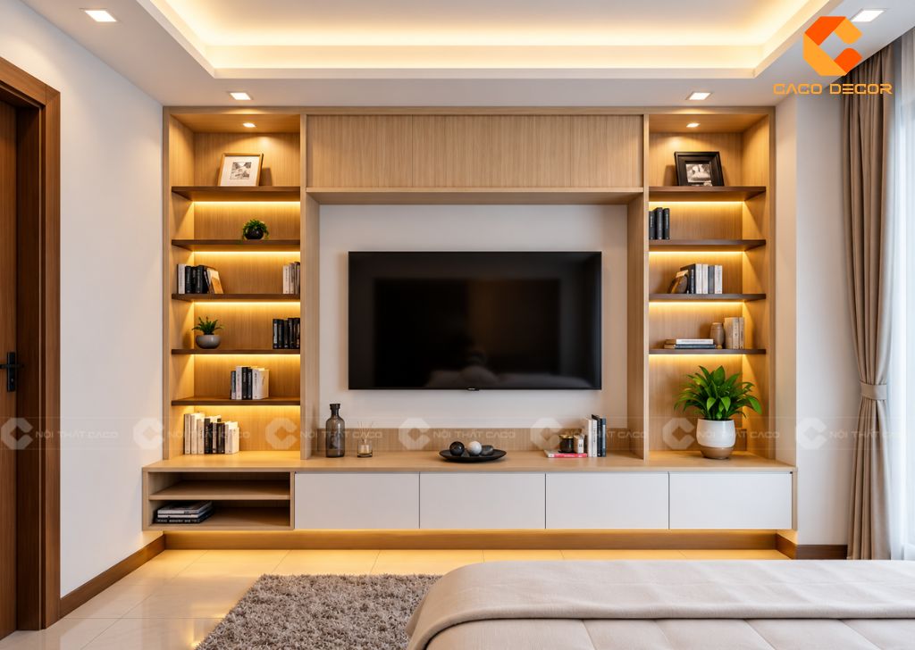 25 Mẫu Kệ Tivi Phòng Ngủ Đẹp Hiện Đại, Giá Trực Tiếp Xưởng 1